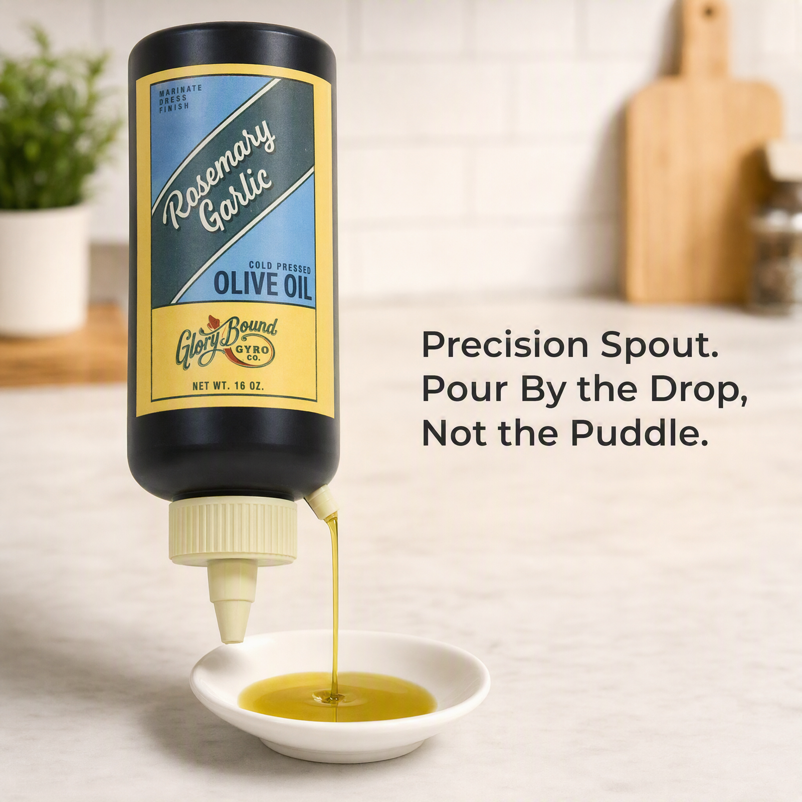 Glory Bound Rosemary Garlic Cold Pressed Olive Oil, 16 oz