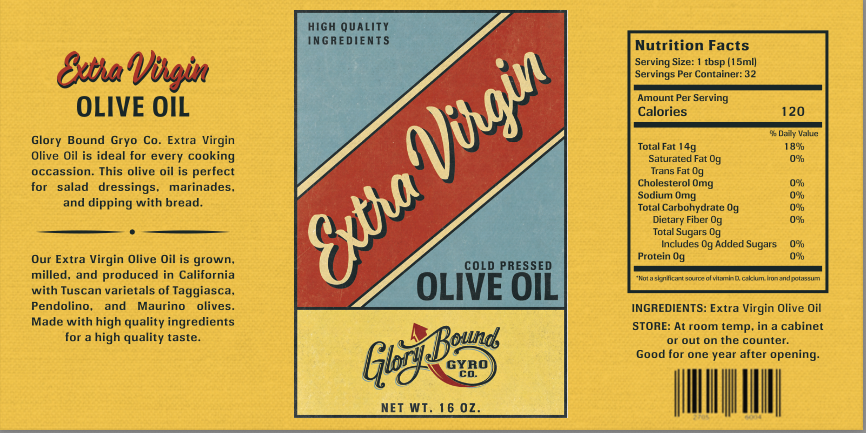 Glory Bound Extra Virgin Olive Oil — 2-Pack (16 oz each)