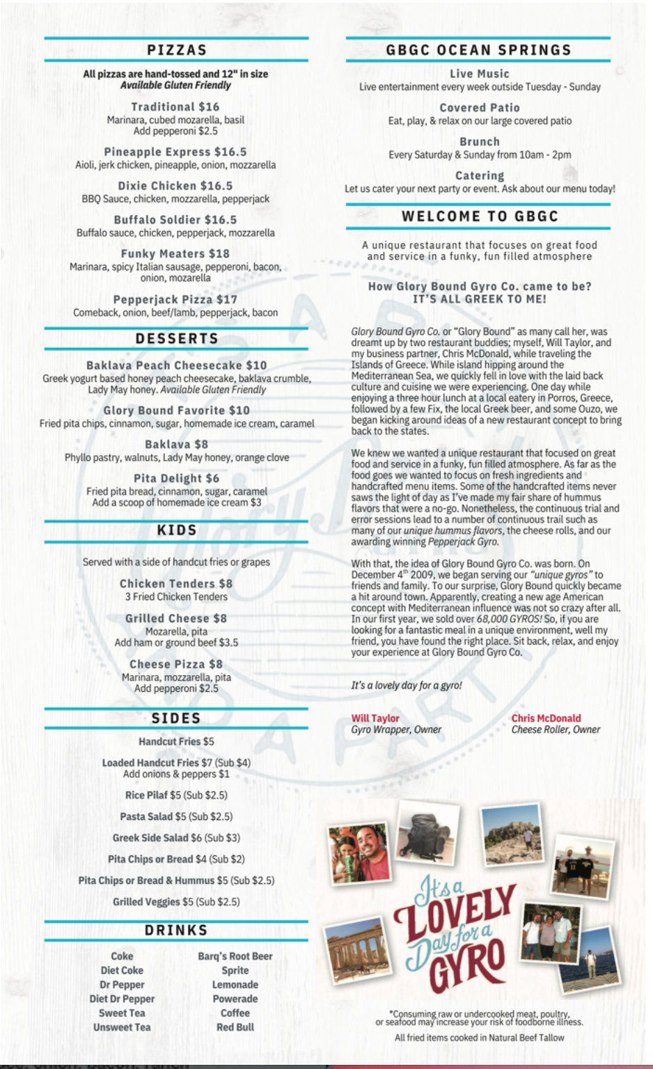 Our Menu