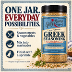 Everyday Greek seasoning benefits: season meats and vegetables, mix marinades, and finish dishes