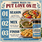 Three ways to use Greek seasoning: season, mix, and finish