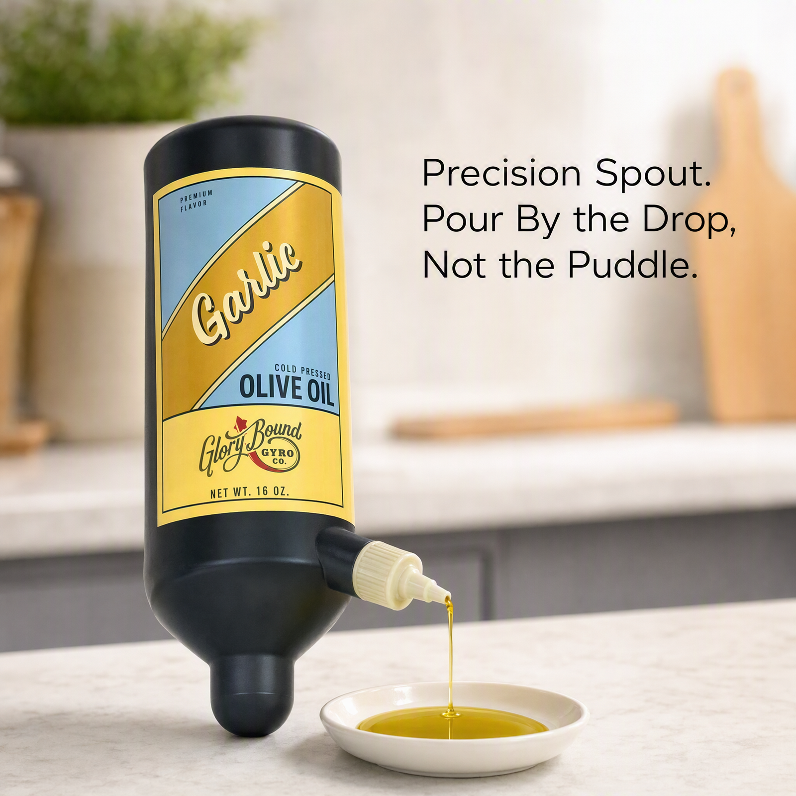 Glory Bound Garlic Cold Pressed Olive Oil, 16 oz