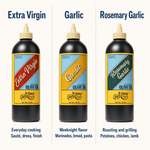 Which oil to reach for — Extra Virgin, Garlic and Rosemary Garlic flavor guide