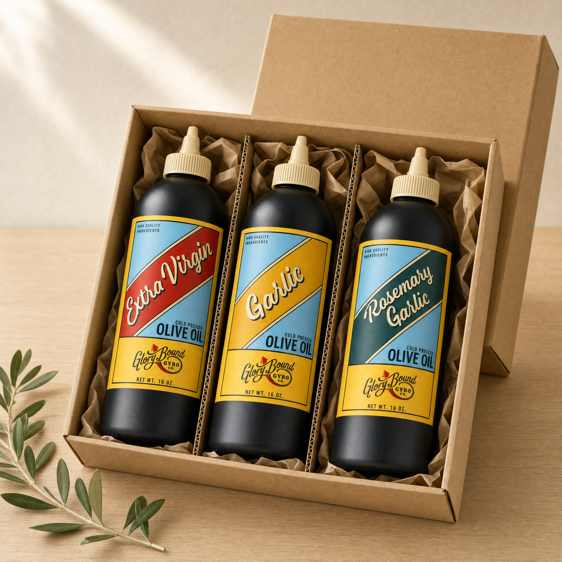 Complete Set packed in a kraft gift box with corrugated dividers